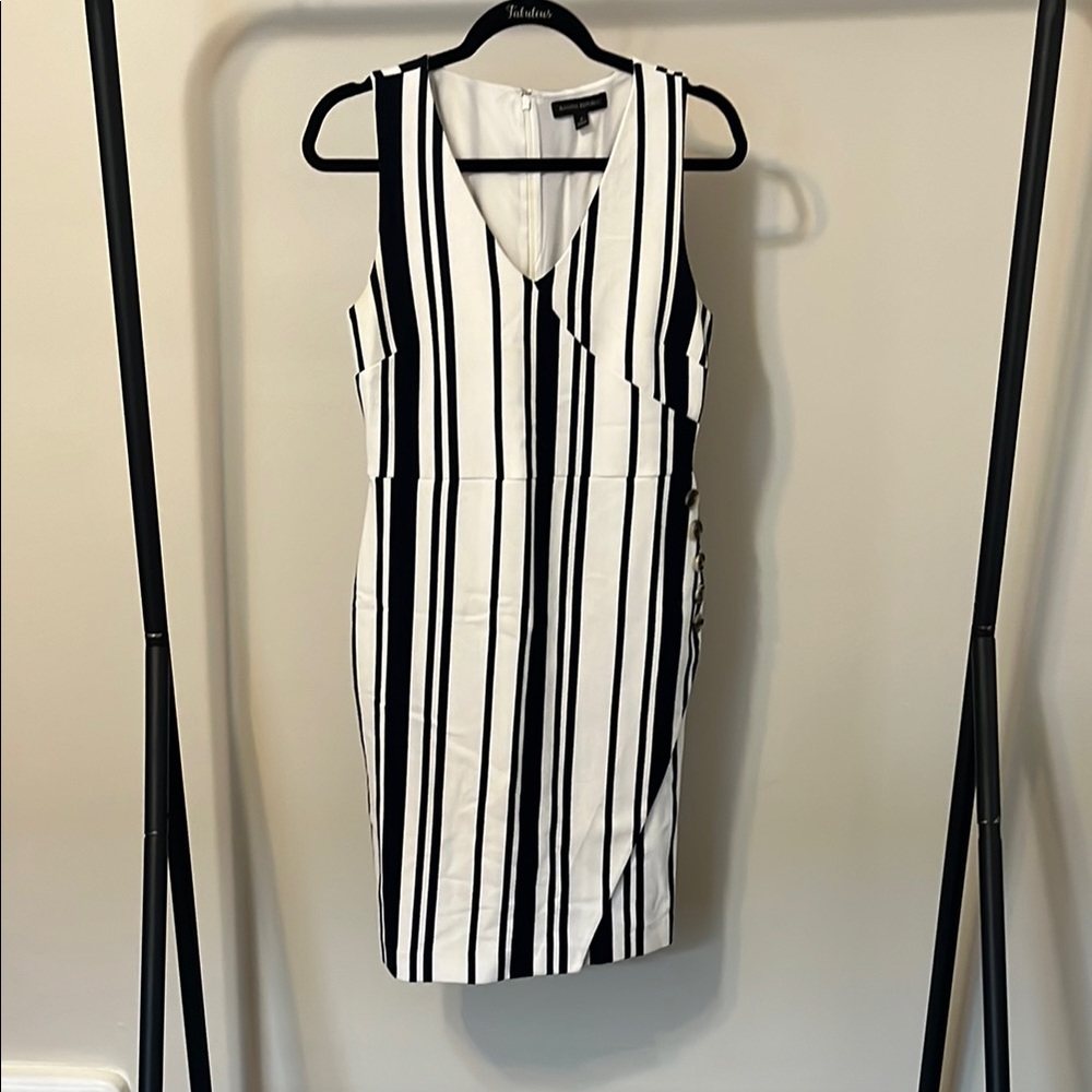 LOFT Black and White Wrap Tank Top Sleeveless